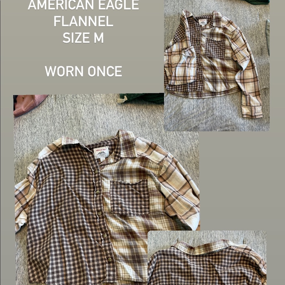 American eagle crop flannel